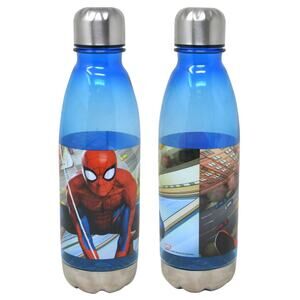 Spiderman 23.6oz PS Water bottle with stainless steel lid and base